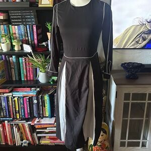 Cyanine Sea Size medium black & white dress